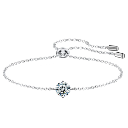 KITI2-Bracciale da donna elegante, moissanite 1 carato, argento S925