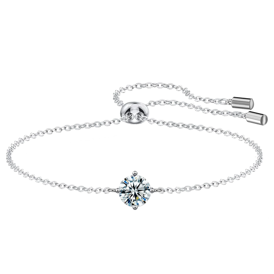 KITI2-Bracciale da donna elegante, moissanite 1 carato, argento S925