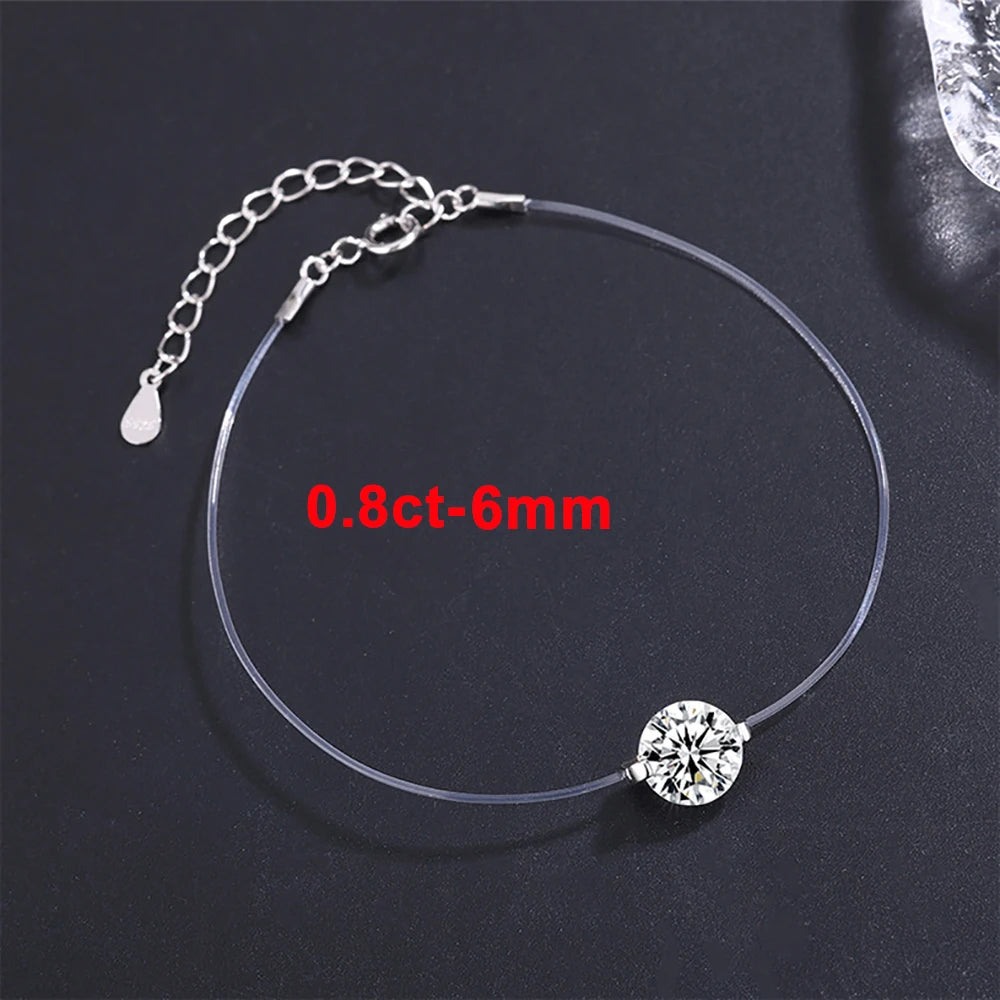 KITI-Bracciale Moissanite Donna – 6/8/9mm, Argento S925