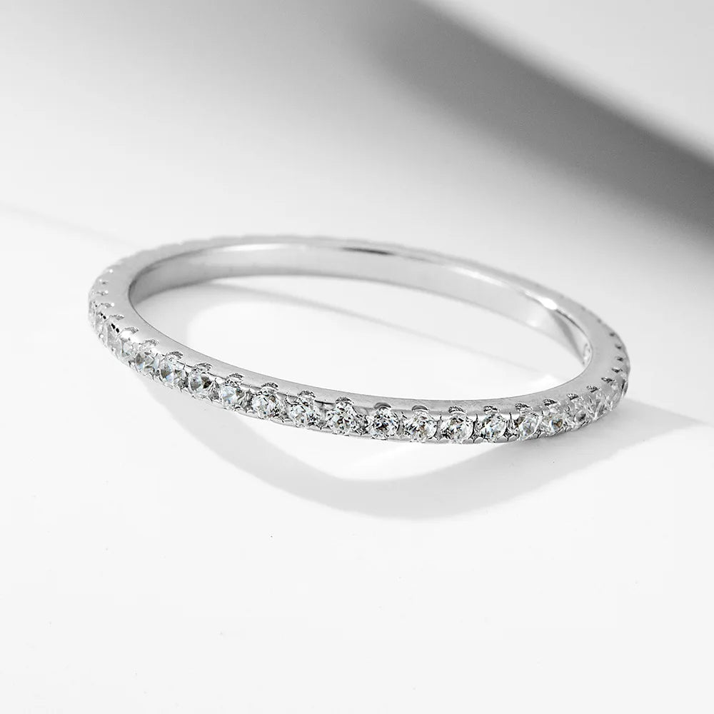 MNM-Set di Anelli in Argento sterling S925 con zircone 7x10mm 3,5CT
