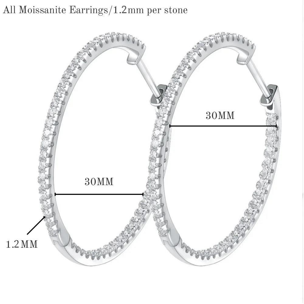 CER-Orecchini Moissanite 2mm argento 925