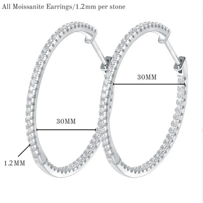 CER-Orecchini Moissanite 2mm argento 925