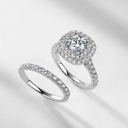 WEW-Anello da Sposa in Moissanite D Color 1CT