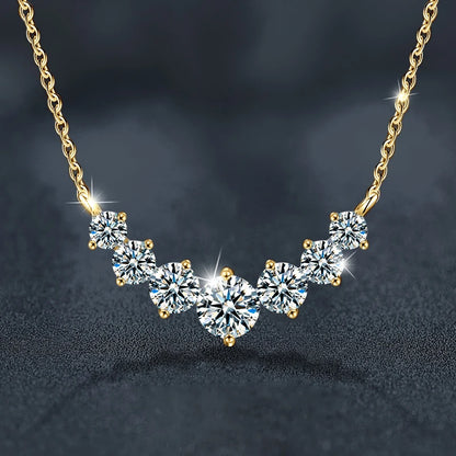 Smile- Collana Elegante con Pietre di Moissanite