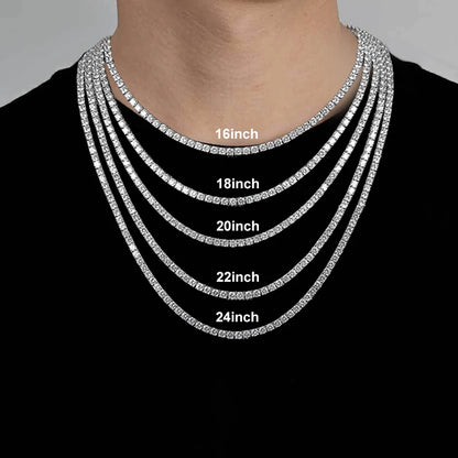 LOLINA- Collana da Tennis con Pietre Moissanite