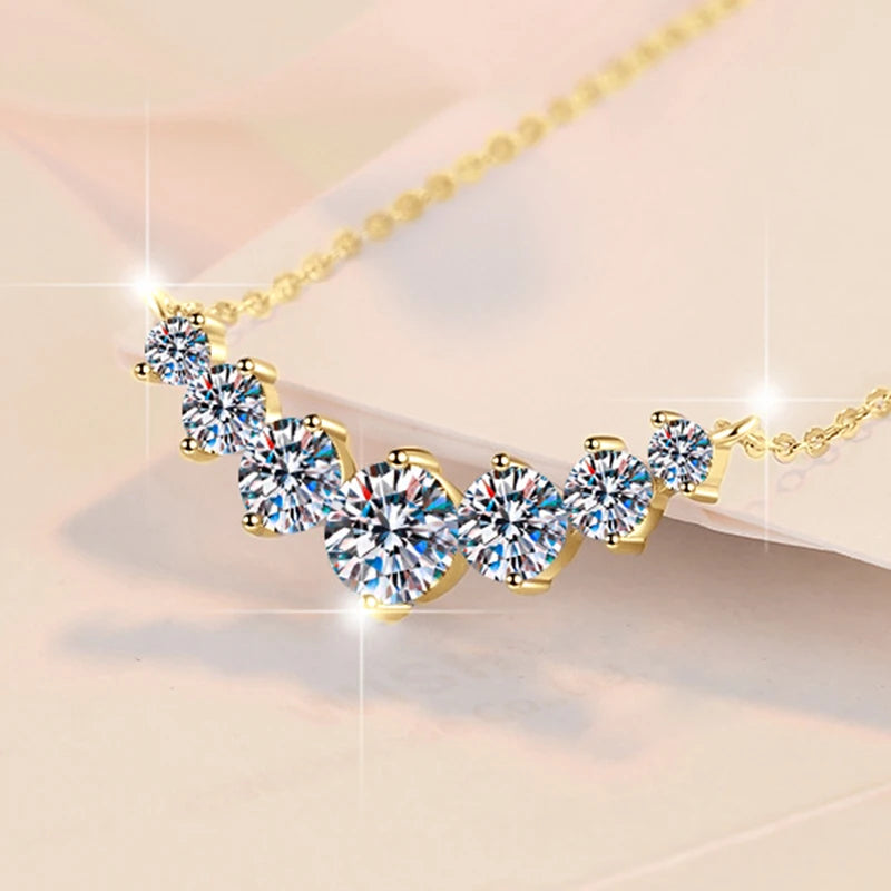 Smile- Collana Elegante con Pietre di Moissanite