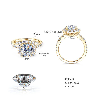 HALO-Moissanite Ring