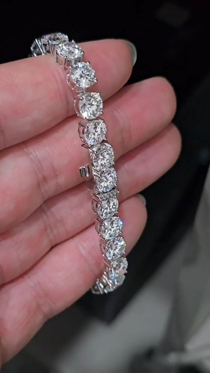 LEI- Bracciale Tennis in Moissanite a Pavé Totale