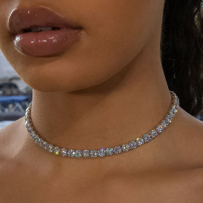 LOLINA- Collana da Tennis con Pietre Moissanite
