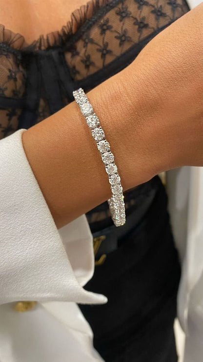 LEI- Bracciale Tennis in Moissanite a Pavé Totale