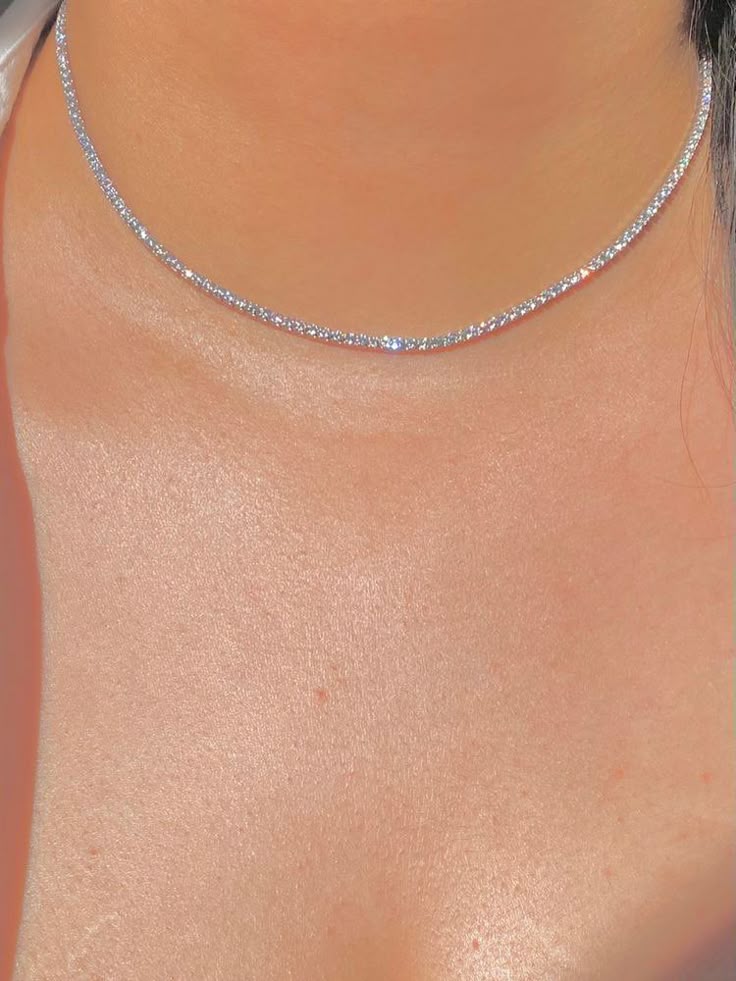 LOLINA- Collana da Tennis con Pietre Moissanite